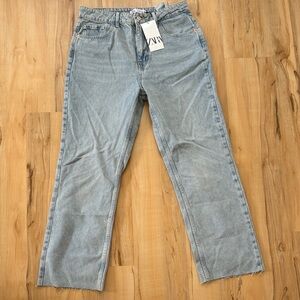 NWT Zara Light Blue Straight Leg Jeans